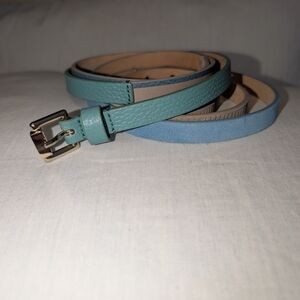Carlisle Aqua and Beige Women's Belt